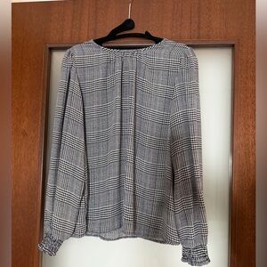 Ann Taylor Houndstooth Blouse
